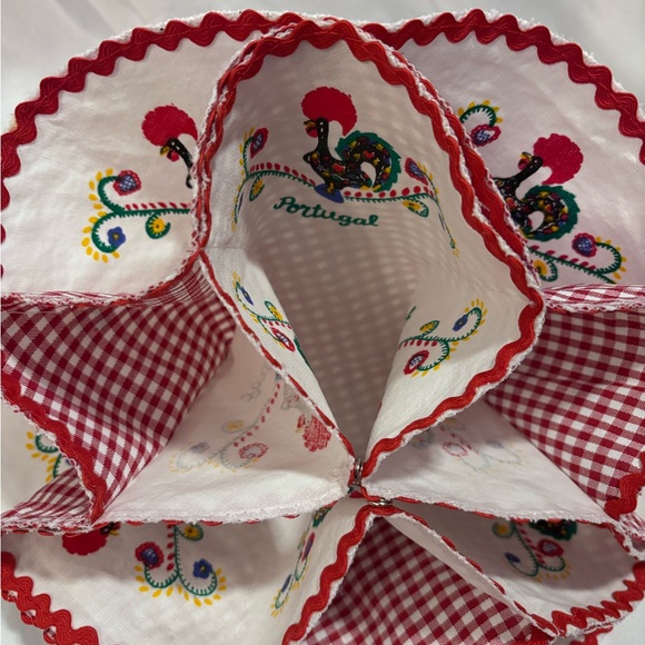 Handmade Other - Portugal roll warmer. Colorful Embroidered Fabric with Red Accents